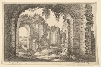 Romerske ruiner, 1673. af Wenceslaus Hollar
