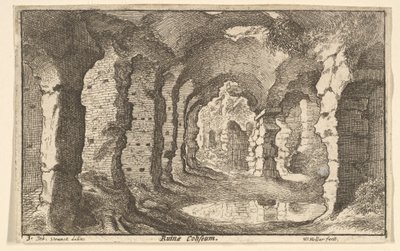 Ruinerne af Colosseum, ca. 1650 af Wenceslaus Hollar