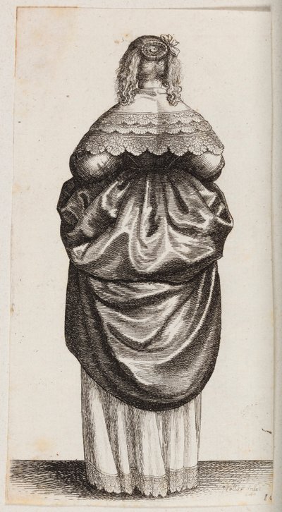 Kvinde set bagfra af Wenceslaus Hollar