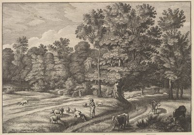 Hyrder i en Skov, 1648-50. af Wenceslaus Hollar