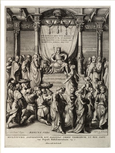 Salomon og dronningen af Saba. Tilstand 3 af Wenceslaus Hollar