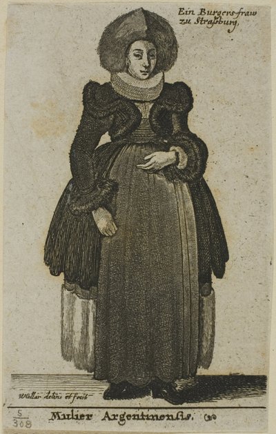 Strasbourg kvinde af Wenceslaus Hollar