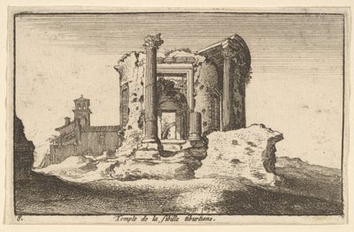 Temple of the Tiburtine Sybil, 1650. af Wenceslaus Hollar