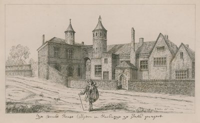 Brooke House, Clopton i Hackney, det sydlige aspekt af Wenceslaus Hollar