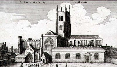 The Cathedral Church of St. Saviour og St. Mary Overie, Southwark af Wenceslaus Hollar
