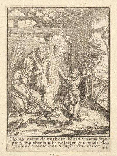 Barnet, fra Dødedansen, 1651. af Wenceslaus Hollar