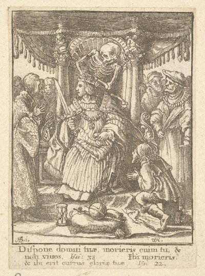 Kejseren, fra Dødedansen, 1651. af Wenceslaus Hollar