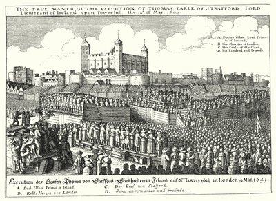 The Execution of Thomas Wentworth, 1st Earl of Strafford, 1641dani af Wenceslaus Hollar