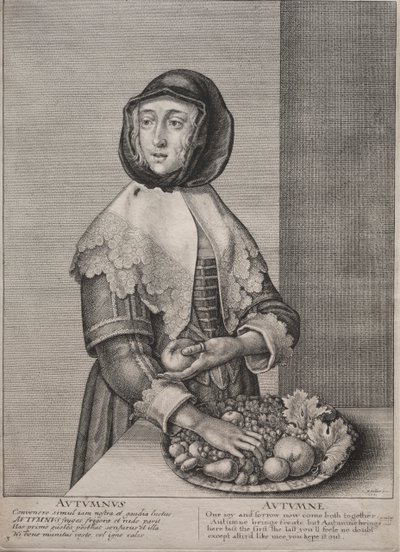 De fire årstider: Efterår af Wenceslaus Hollar