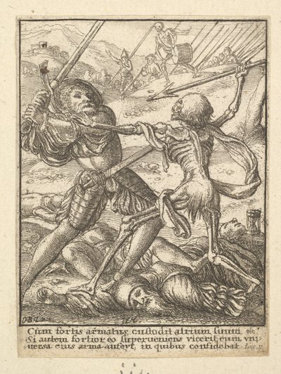 Ridderen, fra Dødedansen, 1651. af Wenceslaus Hollar