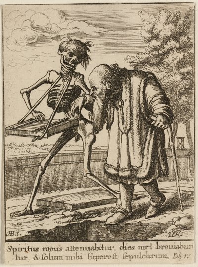Den gamle mand og døden af Wenceslaus Hollar