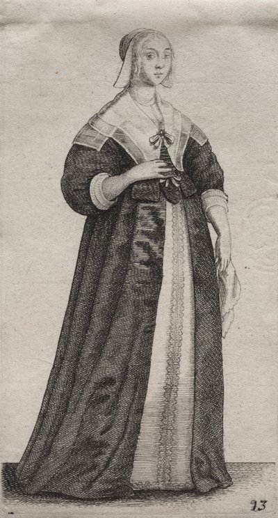 Engelske kvinders adskillige vaner, fra adelen til landskvinder..., 1639. af Wenceslaus Hollar