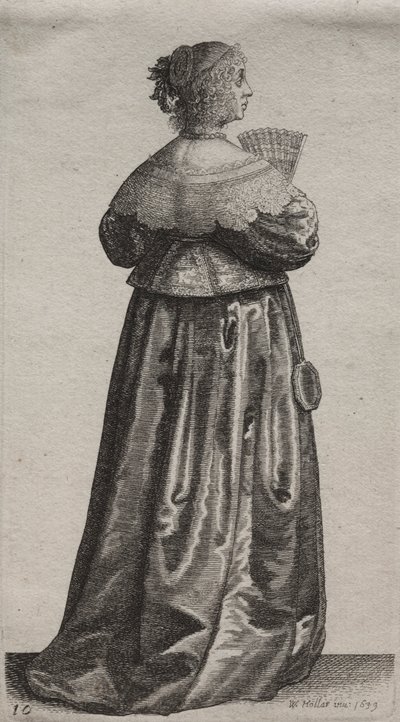 Engelske kvinders adskillige vaner, fra adelen til landskvinder..., 1639. af Wenceslaus Hollar