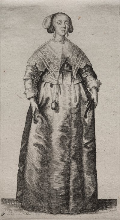 Engelske kvinders adskillige vaner, fra adelen til landskvinder..., 1640. af Wenceslaus Hollar