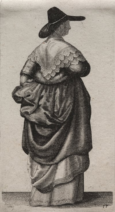 Engelske kvinders adskillige vaner, fra adelen til landskvinder..., 1640. af Wenceslaus Hollar