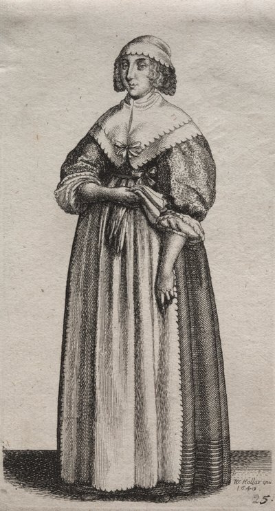 Engelske kvinders adskillige vaner, fra adelen til landskvinder..., 1640. af Wenceslaus Hollar