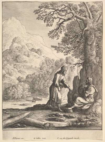 Fristelsen, 1625-77. af Wenceslaus Hollar