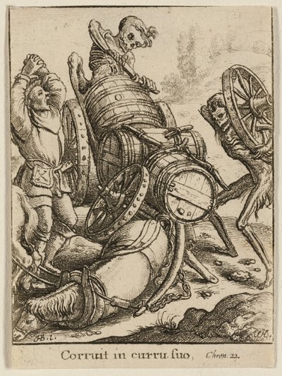 Vognmanden og Døden af Wenceslaus Hollar