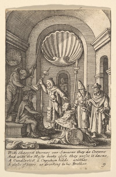 Kristi hån, 1625-77. af Wenceslaus Hollar