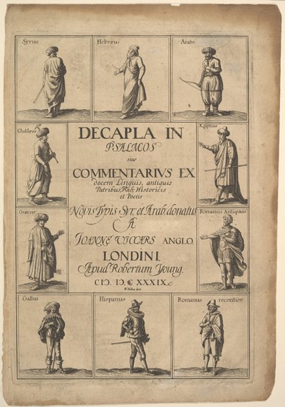 Titelside: Decapla i Psalmos, 1639. af Wenceslaus Hollar