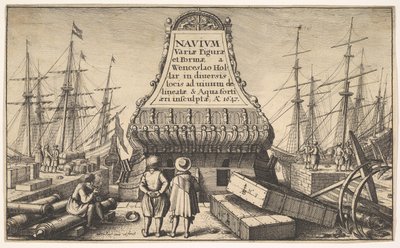 Titelside: Hollandske skibe, 1647. af Wenceslaus Hollar