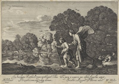 Tobias i Angel af Wenceslaus Hollar