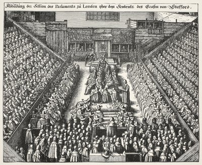 Retssag mod Strafford, 22. marts 1641 af Wenceslaus Hollar