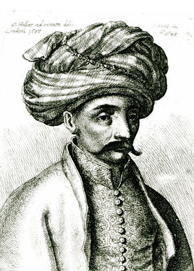 Turks hoved, 1645 af Wenceslaus Hollar
