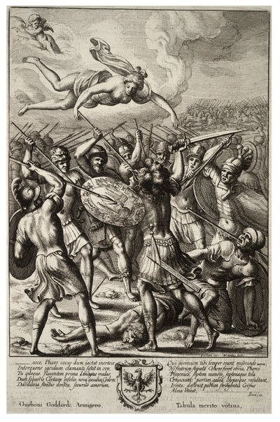 Venus beskytter Aeneas. Tilstand 2 af Wenceslaus Hollar
