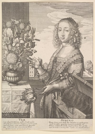 Ver - Forår Tre-kvart-længde sæsoner, 1641. af Wenceslaus Hollar