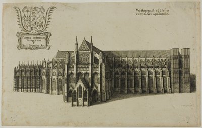 Udsigt fra den nordlige Westminster-kirke af Wenceslaus Hollar