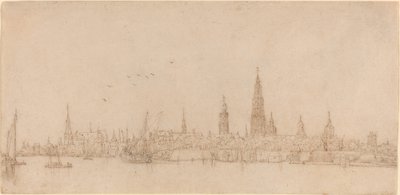 Udsigt over Antwerpen af Wenceslaus Hollar