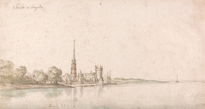 Udsigt over Eltville ved Rhinen af Wenceslaus Hollar