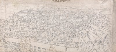 Udsigt over den østlige del af Southwark, med udsigt til Greenwich af Wenceslaus Hollar