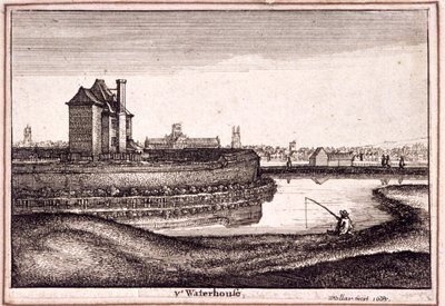 Udsigt over området omkring New River Head, Finsbury, London, 1665 af Wenceslaus Hollar