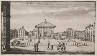 Udsigt over London: Piazzaen i Covent Garden af Wenceslaus Hollar