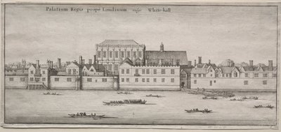 Udsigt over London: Whitehall fra floden. af Wenceslaus Hollar