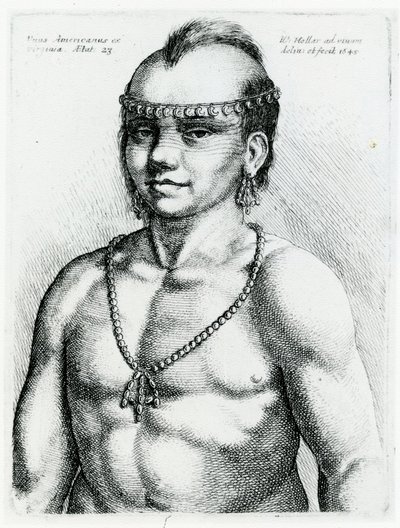 Virginian-indianer, 1645 af Wenceslaus Hollar