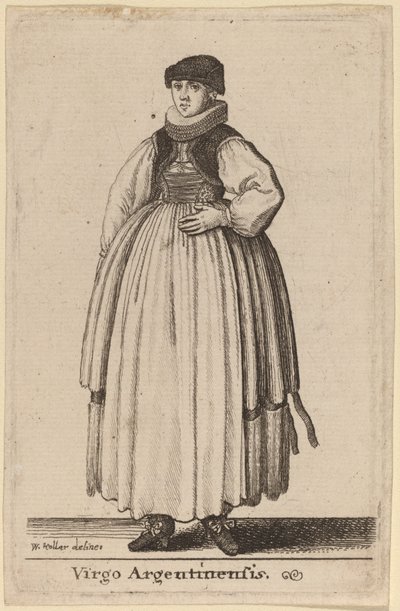 argentinsk jomfru af Wenceslaus Hollar