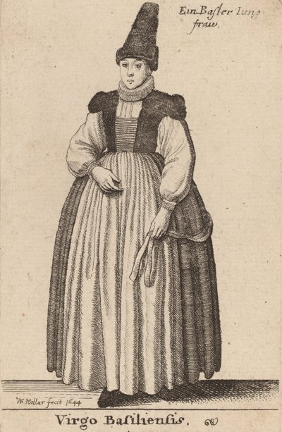 Jomfru af Basel, 1644. af Wenceslaus Hollar
