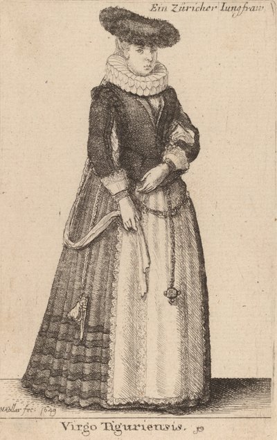 Jomfru Tiguriensis, 1649. af Wenceslaus Hollar