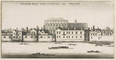 Whitehall fra floden af Wenceslaus Hollar