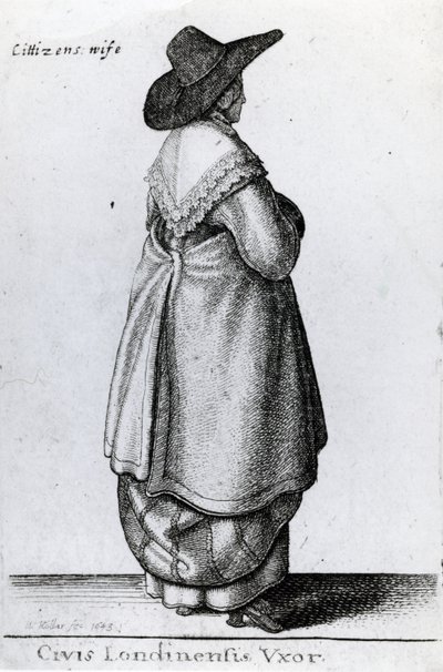 Hustru til en borger i London, 1643 af Wenceslaus Hollar