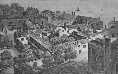Winchester House, Southwark, omkring 1649, fra St. Saviours-tårnet, c1812, 1912 af Wenceslaus Hollar