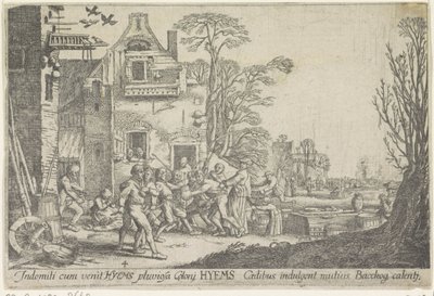 Vinter Hyems (titel på objekt) De fire årstider (serietitel) af Wenceslaus Hollar