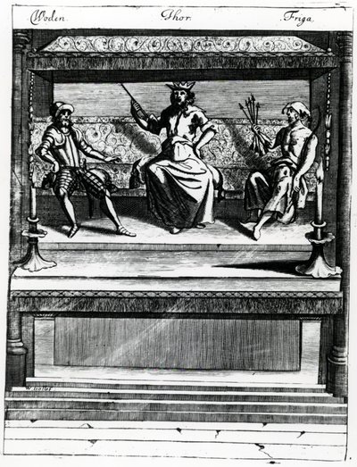 Woden, Thor og Friga af Wenceslaus Hollar