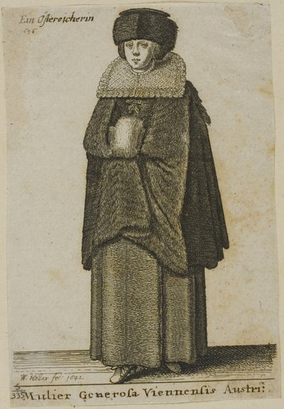 Kvinde fra Wien af Wenceslaus Hollar