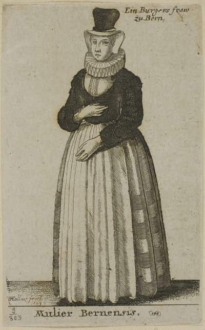 Kvinde fra Bern af Wenceslaus Hollar