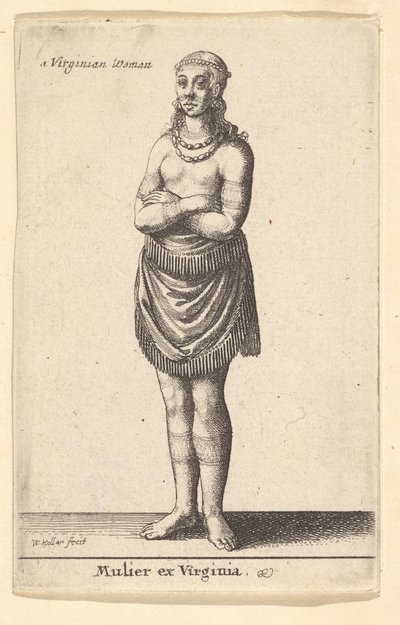 Kvinde fra Virginia, ca. 1643. af Wenceslaus Hollar