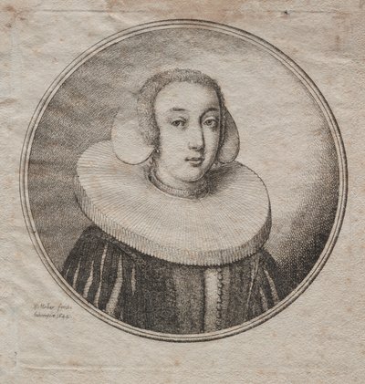 Kvinde med en Millstone Ruff af Wenceslaus Hollar